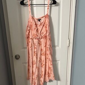 Torrid Pink and Orange Floral Skater Dress